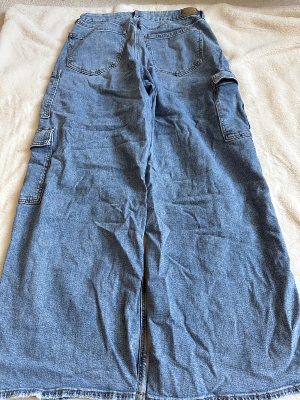 Bundle of Four Denim & Rust Jeans - Light Wash + Red - Picture 9 of 15